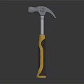 Claw Hammer With Yellow And Black Handle For Home Improvement Tasks