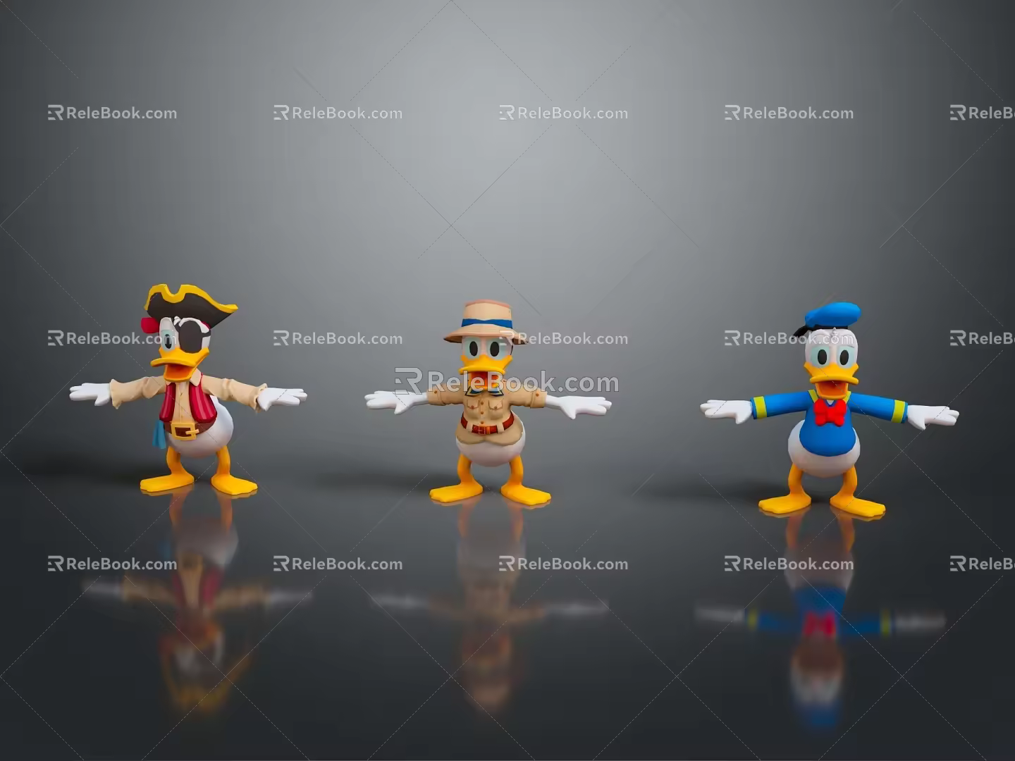 Donald Duck Cartoon Duck Anime Duck Stylized Duck Fantasy Style Duck 3d model