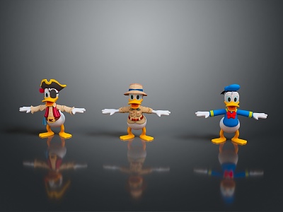 Donald Duck Cartoon Duck Anime Duck Stylized Duck Fantasy Style Duck 3d model