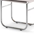 Modern Side Table Featuring Metal Frame And Light Colored Top