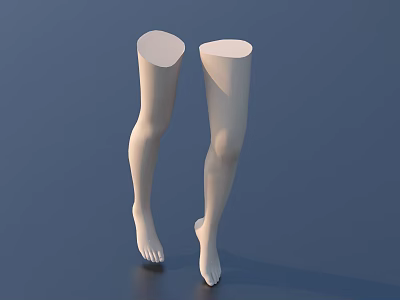 White Mannequin Legs Model Display On Blue Background For Fashion 3d model