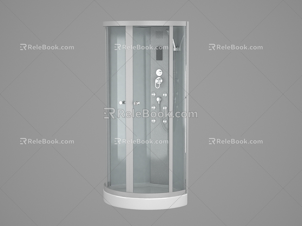 Modern Sauna Room Shower Room 3d model