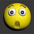 Expression package WeChat expression package cartoon expression cartoon face emoticon Yan text 3d model