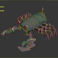 Robot Spider Robot Mecha Spider Science Fiction Spider Mechanical Spider Battery Spider Tower Defense 3d model