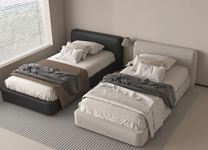 Double bed 3d model