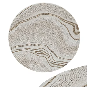 Modern Cream Style Carpet Plush Carpet Striped Carpet Geometric Carpet Round Carpet New Chinese Style Carpet 3d model