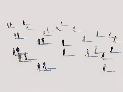 Walking people model people walking moving people moving people many people leisure moving people 3d model