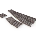 Metal Railroad Track Components for Model Scenery with Straight and Curved Sections