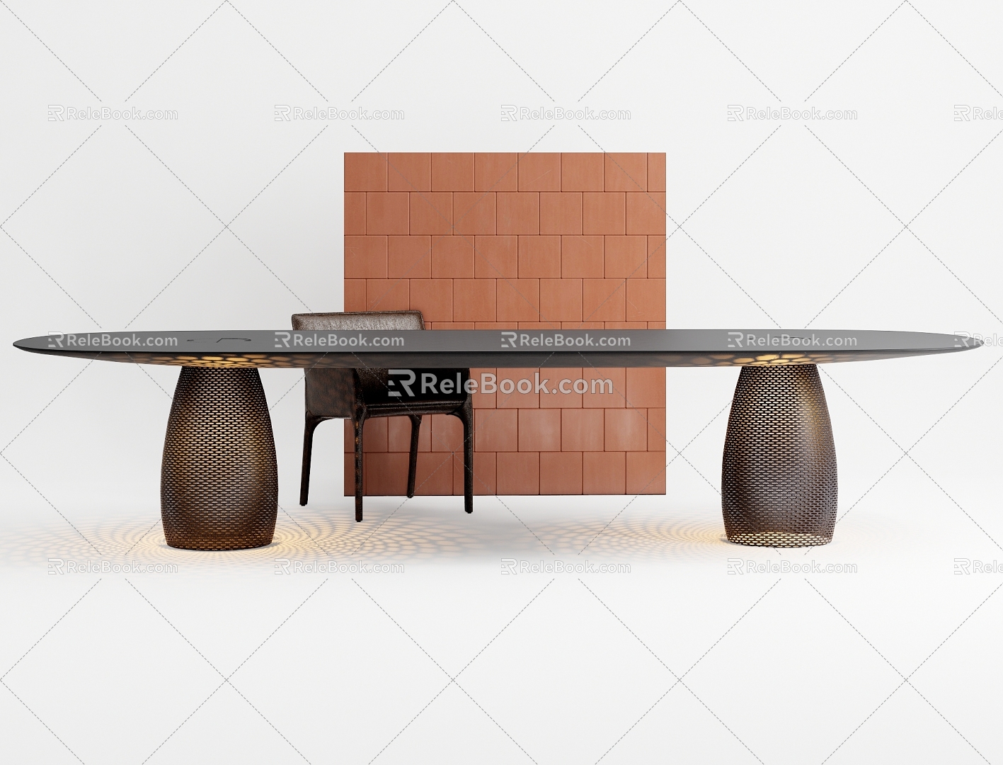 Dining table SU model 3d model