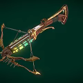 Cartoon crossbow game equipment toxic crossbow wooden crossbow bow arrow crossbow PBR material crossbow long range weapon cold weapon hunting 3d model