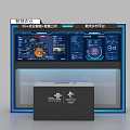 Exhibition Island Showcasing Smart Agriculture Digital Countryside Platform Dashboard Interface 3d model