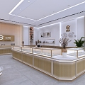 Gold Jewelry Jewelry Shop Modern Jewelry Store 3d model