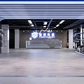 Modern Luxury Car Dealership Showroom With Sports Cars Glass Partitions And White Pillars