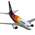 Air Pacific Passenger Airplane With Colorful Stripes And Tail Logo Design