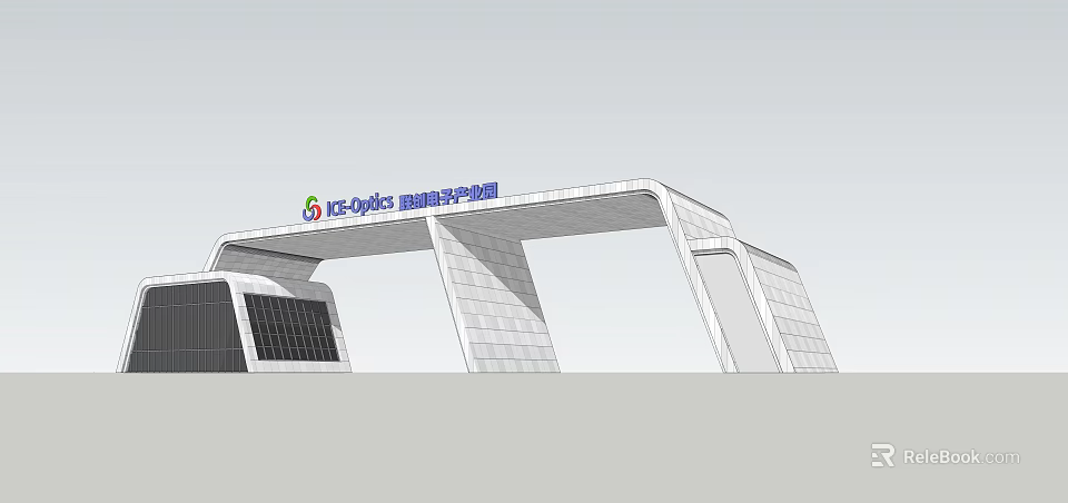 Xinyu Science And Technology Industrial Park Modern Architectural Design Entrance Gate 3d model 