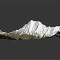 3D Terrain Model Featuring Snow Capped Mountains Winding River And Valleys 3d model