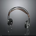 Stylish Modern Over Ear Headphones With Leather Headband And Metal Frame Design