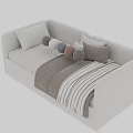 Modern Soft Fabric Upholstered Children Bed With Multiple Color Choices For Warm Comfortable Kids Bedroom