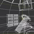 Futuristic Detection Equipment With Display Screen And Scanner In Circular Room