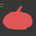 Fresh Orange Pumpkin With Bumpy Texture And Brown Stem On Dark Background