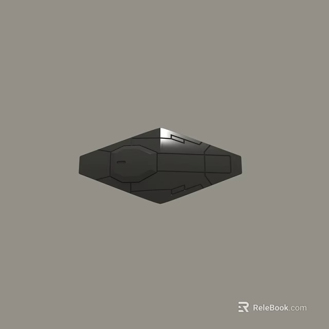 Black Geometric 3D Model With Modern Structural Design And Sleek Lines On Gray Background 3d model