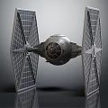 Star Wars TIE Fighter Spaceship Model With Solar Panels And Spherical Cockpit