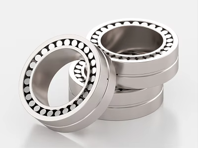 Industrial Equipment High Precision Steel Ball Bearings With Inner Outer Rings 3d model