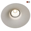 Modern White Recessed Spotlights With Sleek Metal Trim And Warm Ceiling Lighting Effect