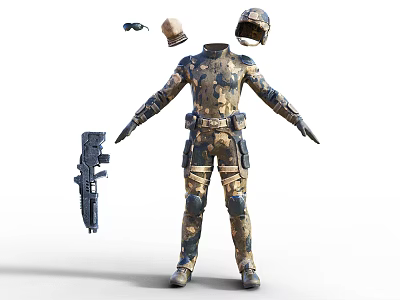 Modern Camouflage 3d model