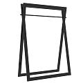 Clothing Store Antique Black Mobile Shelf 3d model