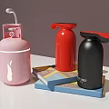 Three Stylish Daily Electrical Appliances in Pink Red and Black Designs
