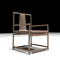 Modern Single Chair Design With Wooden Frame And Fabric Seat Backrest