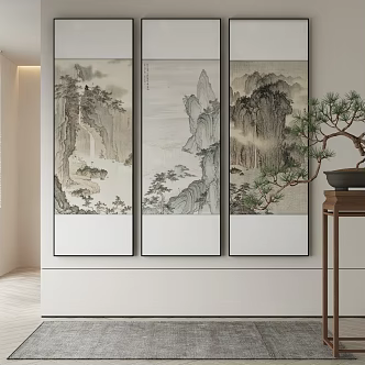 New Chinese Decorative Painting 3d model