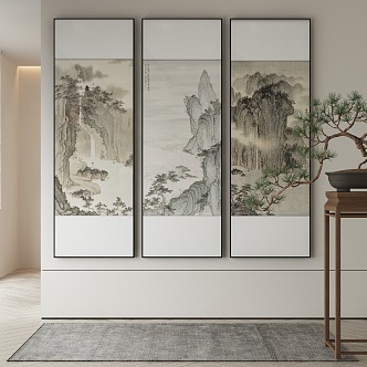 New Chinese Decorative Painting 3d model