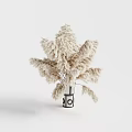 Pampas Grass Decorative Arrangement In Black White Geometric Vase For Home