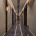 Hotel aisle 3d model