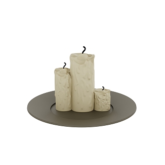 Modern Candles Halloween Decorations Halloween Candles Cartoon Candles 3d model