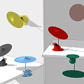 Modern Table Lamp Umbrella Table Lamp 3d model