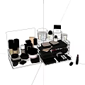 Acrylic Storage Rack with Multiple Layers for Cosmetics Makeup Skincare Products