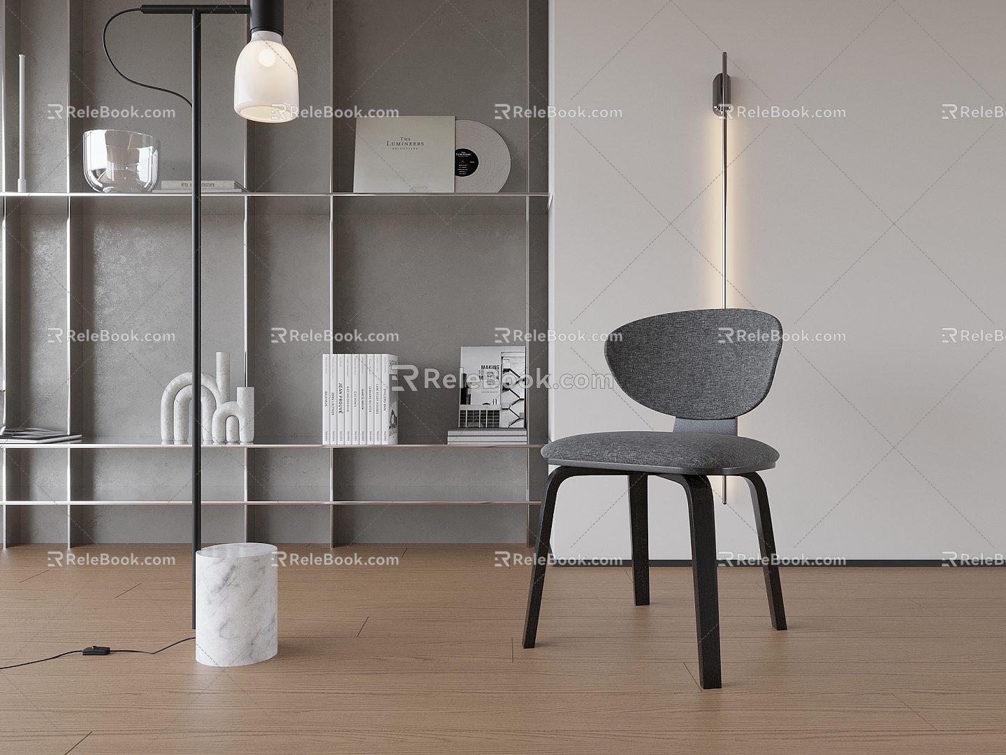 Modern Dining Chair Chair Single Chair 3d model