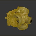 Pipe water pipe valve iron pipe fitting flange tee joint pipe water pipe valve 3d model