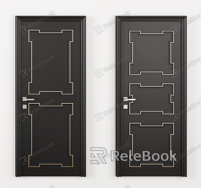 Modern swing door paint room door model