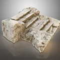 Natural Stone Stairs With Irregular Shape And Rough Textured Surface Design