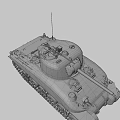 Highly Detailed Tank 3D Model Wireframe Design With Military Vehicle Features