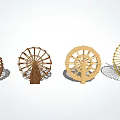 Decorative Garden Ornaments With Wooden Windmills In Various Styles And Colors