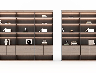 Modern bookcase 3d model