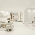 Modern Beauty Salon Interior Design With Glass Doors White Gold Decor And Mirrors