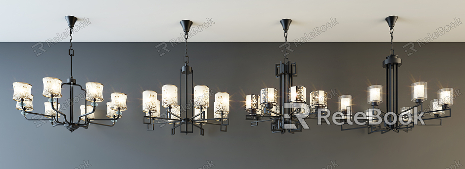 New Chinese Chandelier Fashion Simple Metal Chandelier Combination model