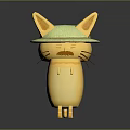 Yellow Game and Movie Character With Big Ears Light Green Hat and Small Mustache
