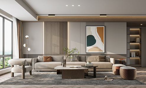 modern living room 3d model